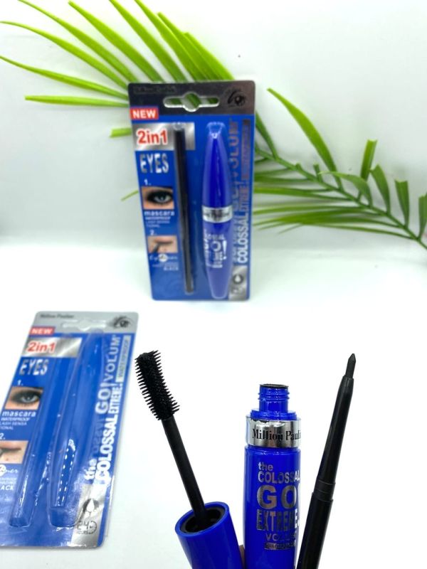 Set 2in1 Mascara+Pencil Million Pauline Volume Colossal Extreme (blue)