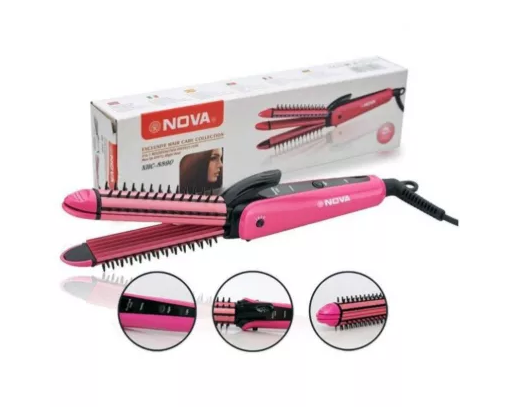 Curling iron with comb for hair Nova NHC-8890 3in1