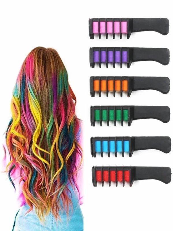 Colored Hair Pencils for Instant shine with a hair chalk of 10 colors