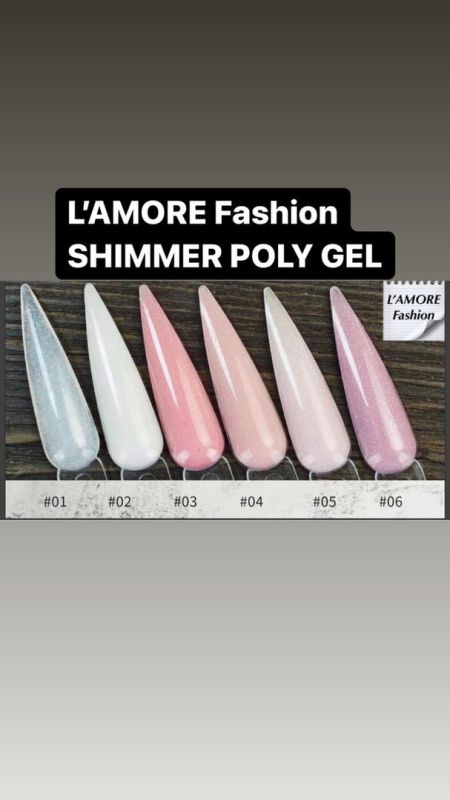 Polygel with shimmer L'amore Fashion Shimmer Poly Gel 30g No.02