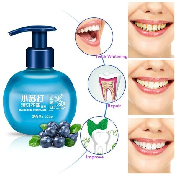 Gel whitening toothpaste with blueberry dispenser 200ml