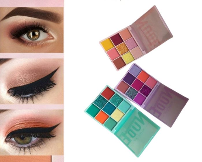 SevenCool NUDE Eye Shadow 9 colors (row of 3 pcs)