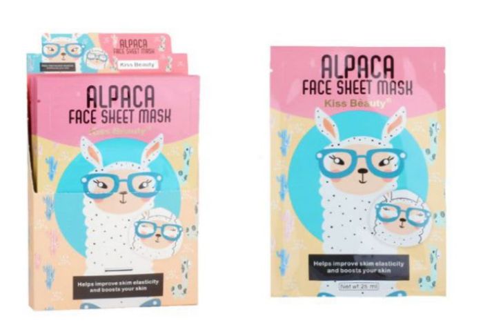 Cloth Face mask Kiss Beauty Alpaca mask 1pc