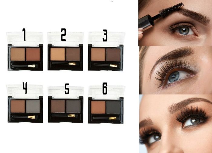 Eyebrow and Eye Shadow DoDo Girl Keep Color Matte Eyebrow 2 colors (row of 6pcs)