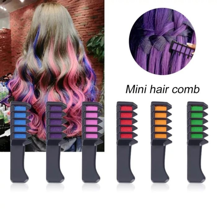 Colored Hair Pencils for Instant shine with a hair chalk of 10 colors