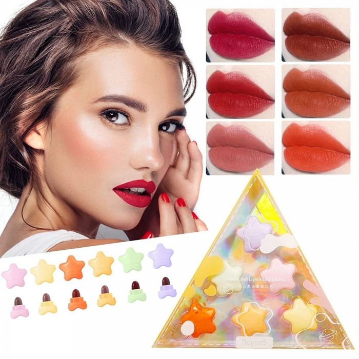 Set of mini lipsticks Iman Of Noble Stick in a jar, 6 pcs