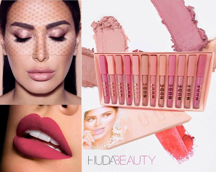 Huda Beauty NUDE NEW Matte Lip Gloss Set 12pcs