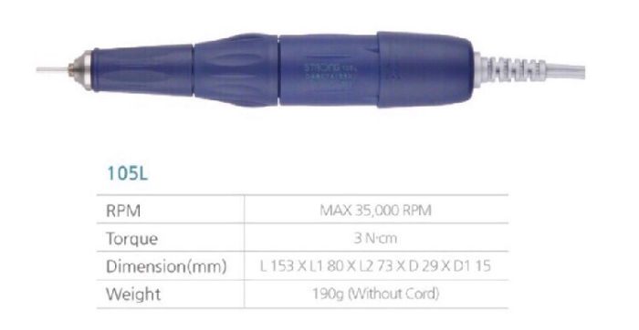 Spare handle for the Strong 210/105L 35,000 rpm milling cutter