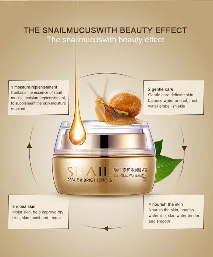 Moisturizing face cream with snail mucin BioAqua Snail Repair & Brightening 50g