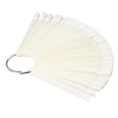 Fan tips straight on the ring white 50pcs