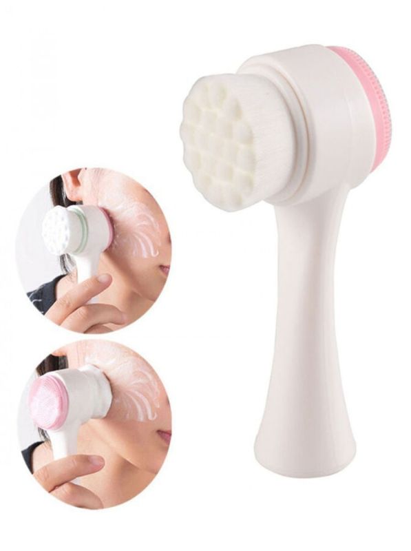 Cosmetic facial cleansing brush, double-sided for washing, for cleansing the face (in stock)