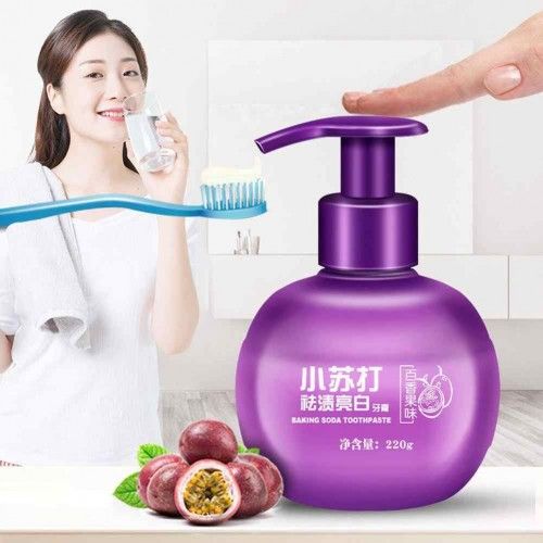 Gel whitening toothpaste with passion fruit dispenser 200ml