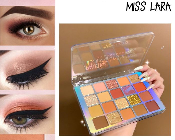 Eye shadow Miss Lara Iluminador Eyeshadow Palette, 20 colors, tone 02