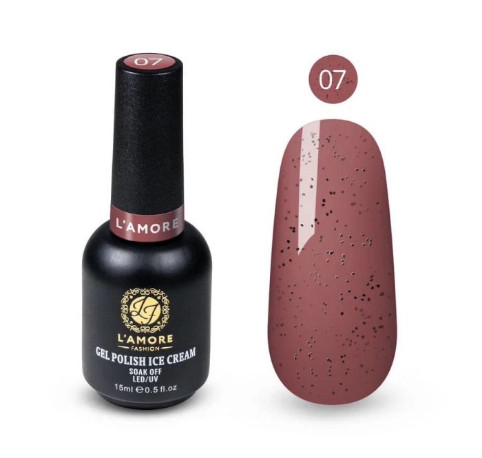 Gel nail polish L'AMORE Fashion, 15 ml, 07 tons.