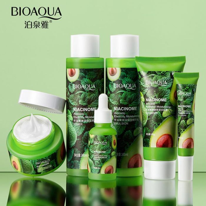 Gift Set with nicotinamide and avocado Extract BIOAQUA Niacinome Avocado Six-Piece Set