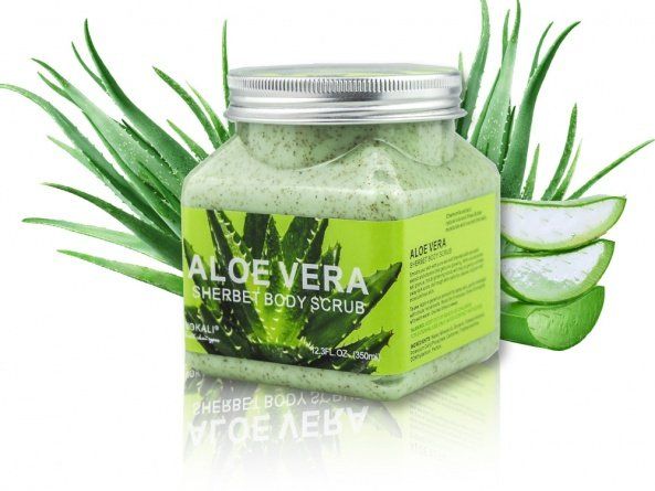 (SALE) Body Scrub Wokali Aloe Vera 350ml