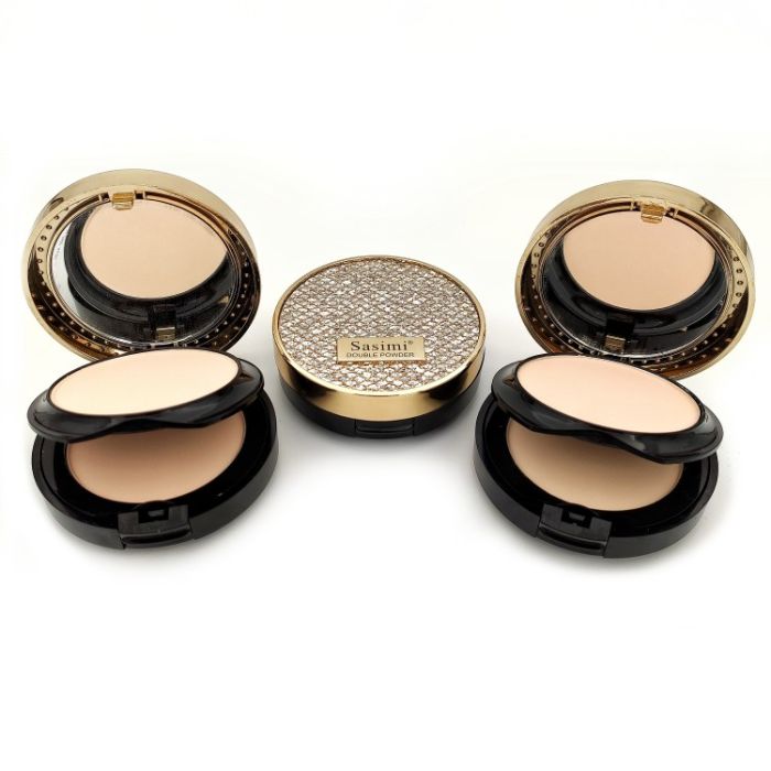 Compact powder 2in1 Sasimi Double Powder Gold tone 01