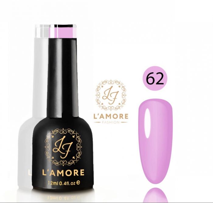 Gel nail polish Luxury L'AMORE FASHION 12ml tone 62