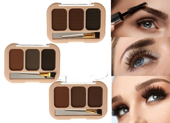 DoDo Girl Matte Design Fasion Eyebrow Shadow (3 pcs row)