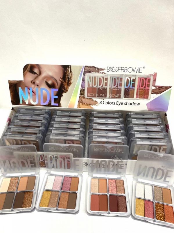 Biggerbowie NUDE eyeshadow 8 colors (row of 4pcs)