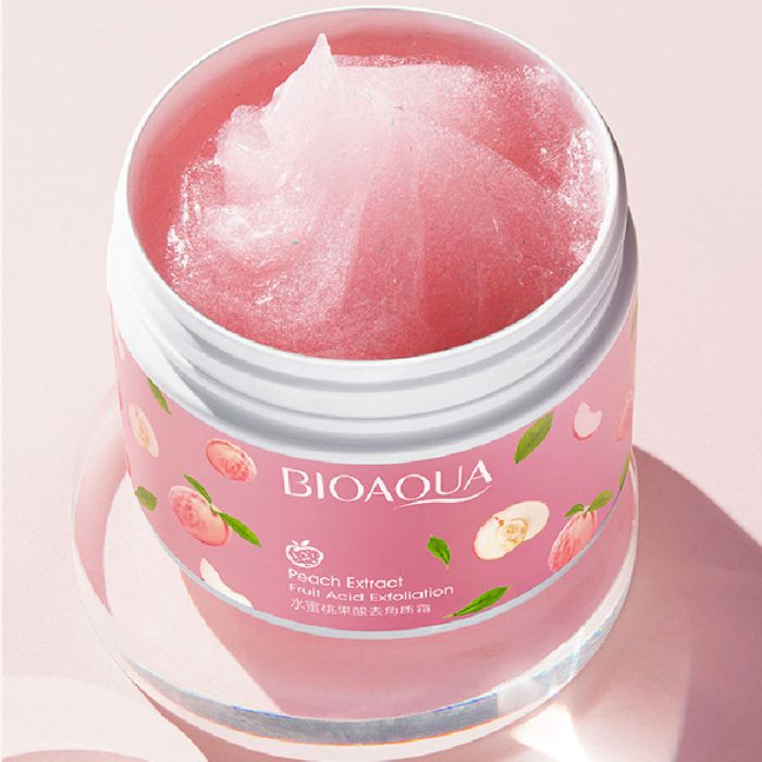 Bioaqua Peach Fruit Acid Exfoliating Face and Body peeling with peach extract 140g