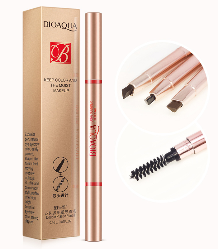 Bioaqua Double Automatic Eyebrow Pencil with Brush Keep Color Tone B011