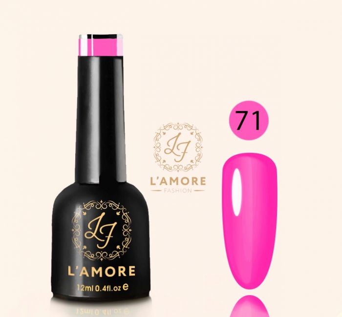 Gel nail polish Luxury L'AMORE FASHION 12ml tone 71