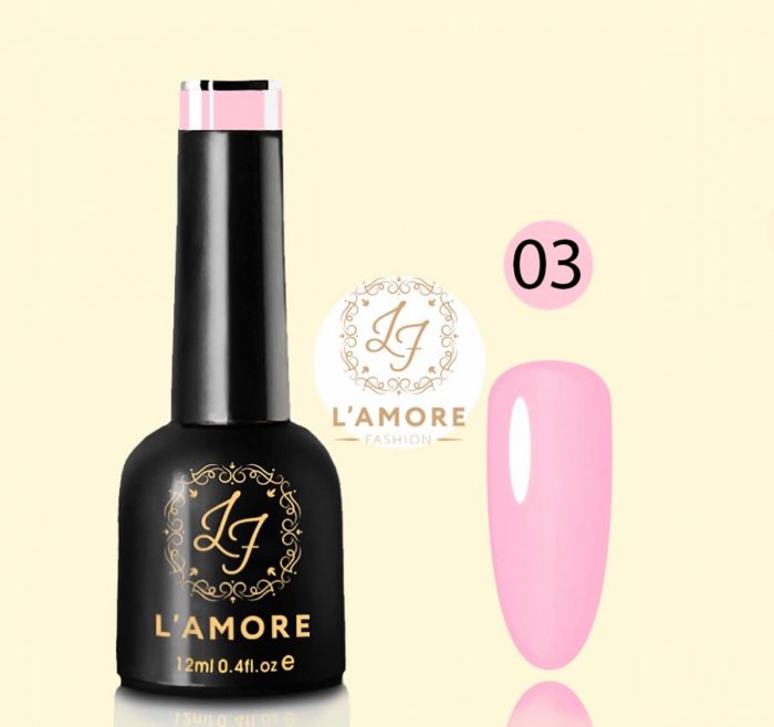 Gel nail polish Luxury L'AMORE FASHION 12ml tone 03