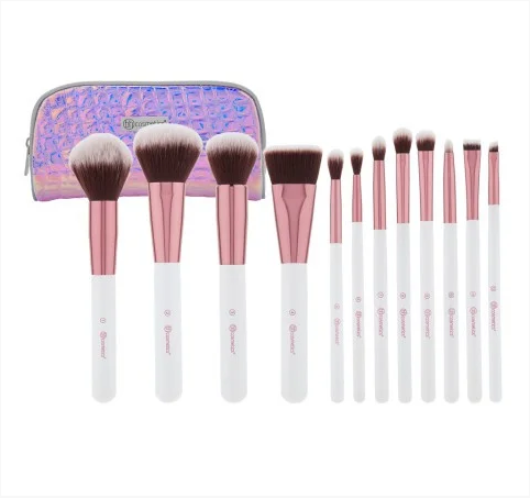 A set of brushes in a Crystal Quartz cosmetic bag - 12 Piece Brush Set BH Cosmetics