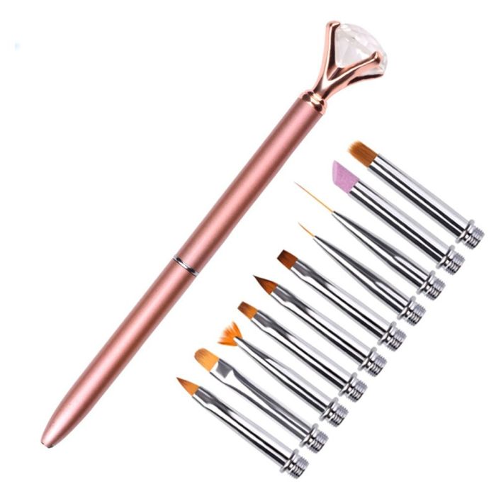 Manicure set, pen+10 pcs replaceable nozzles