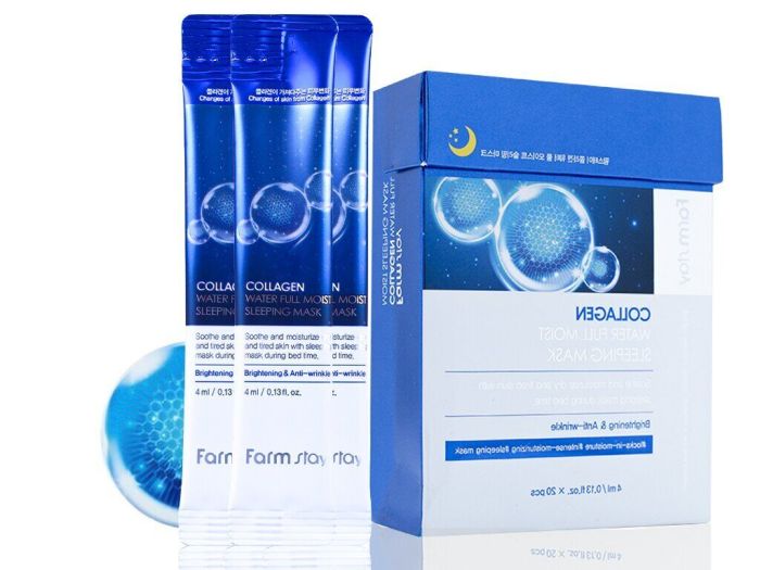 (China) Moisturizing Night Mask with Collagen FarmStay Collagen Water Full Moist Sleeping Mask (pack of 20pcs)