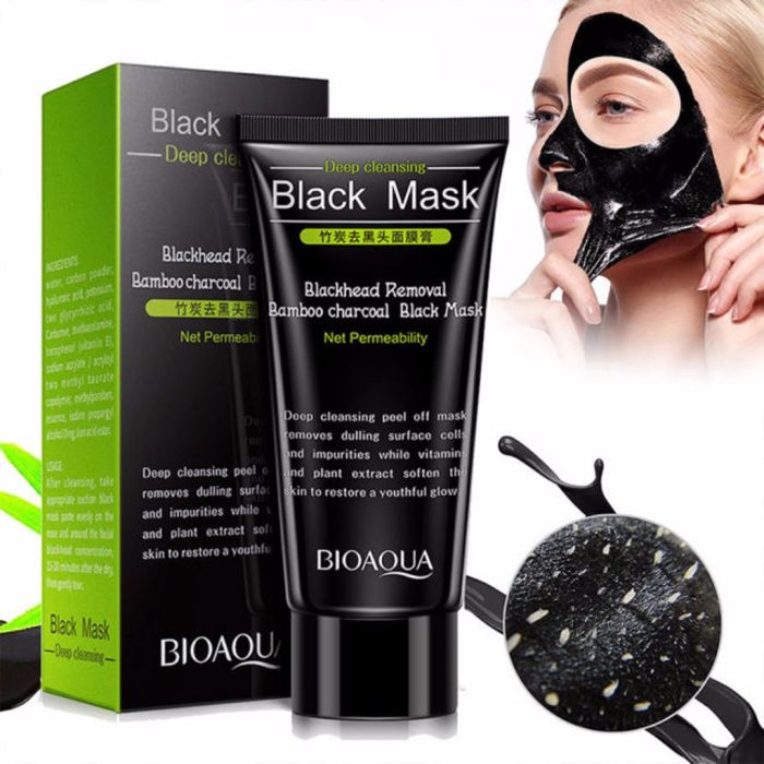 BioAqua black mask film with bamboo charcoal 60g