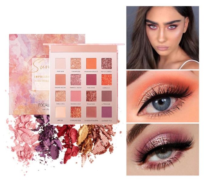 Eye Shadow Focallure 16 Colors Eyeshadow Palette Sunrise