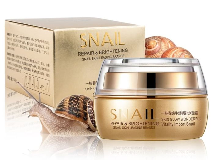 Moisturizing face cream with snail mucin BioAqua Snail Repair & Brightening 50g