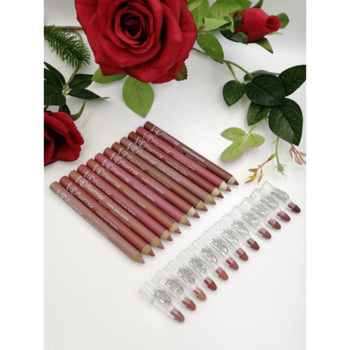 Lip Pencil Flormar Matte Waterproof Lipliner (pack of 12pcs)