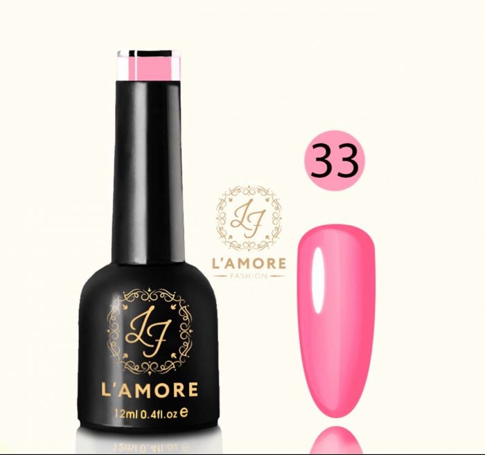 Gel nail polish Luxury L'AMORE FASHION 12ml tone 33