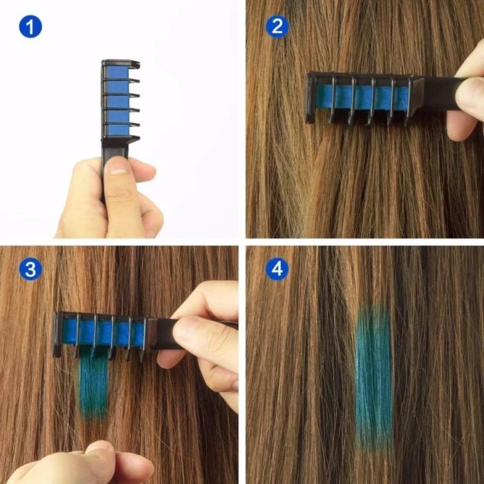 Colored Hair Pencils for Instant shine with a hair chalk of 10 colors