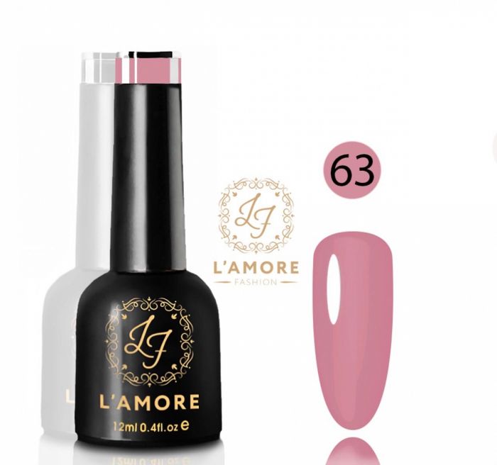 Gel nail polish Luxury L'AMORE FASHION 12ml tone 63