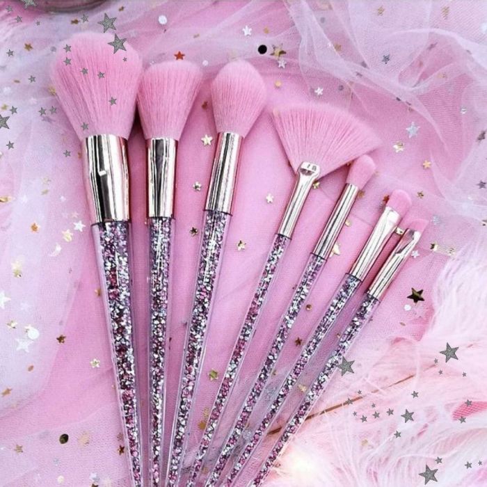 Ruby Face Brush Set of 7 items+Cosmetic Bag