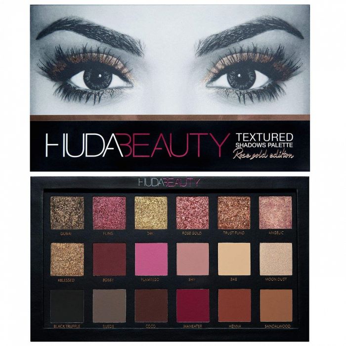 Huda Beauty Shadow Palette С Textured Shadows Palette Rose Gold Edition