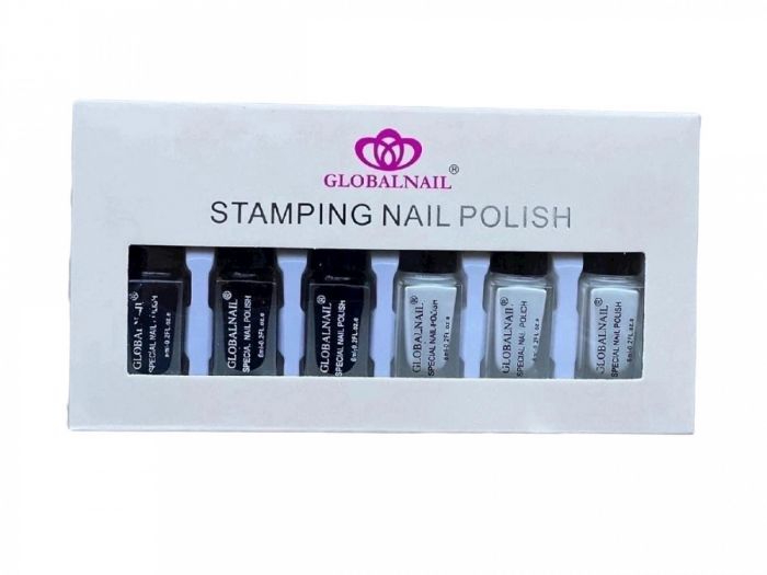 Global Nail Design Kit black and white 6x6 ml