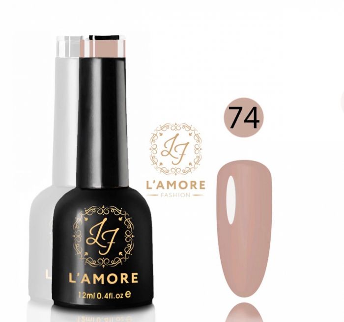 Gel nail polish Luxury L'AMORE FASHION 12ml tone 74