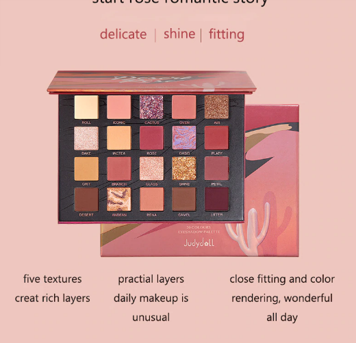 Professional Eyeshadow Palette Eyeshadow Palette Desert Rose 20 Colors