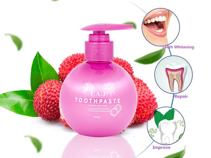 T.A.J Toothpaste Brightening Toothpaste with Rambutan flavor 200g