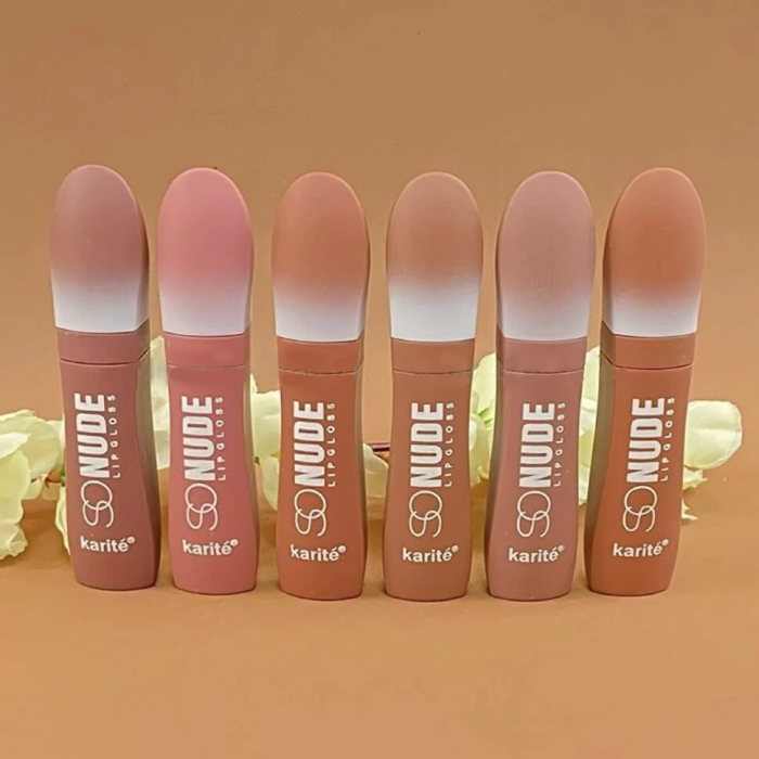 Karite So Nude Lipgloss Liquid Lipsticks Set (row 6pcs)