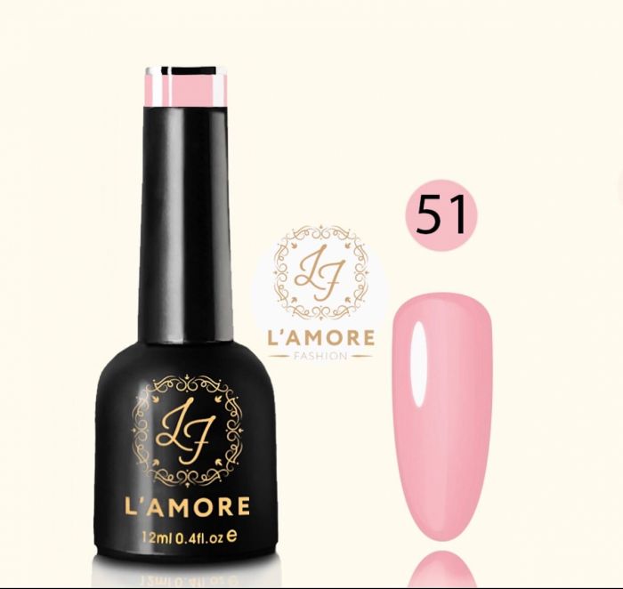 Gel nail polish Luxury L'AMORE FASHION 12ml tone 51