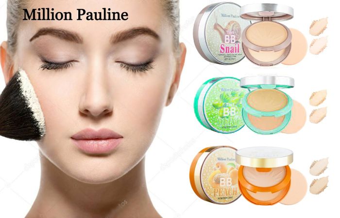 Million Pauline BB powder + sponge, 24g, (row of 3 pcs)