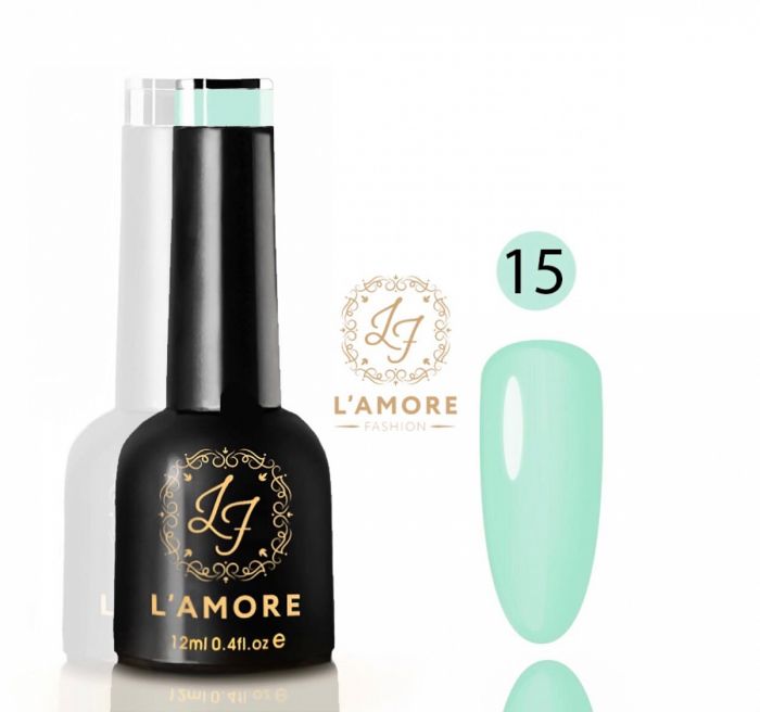 Gel nail polish Luxury L'AMORE FASHION 12ml tone 15