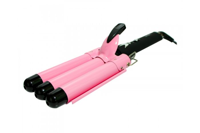 Professional triple curling iron for hair Gemei GM-1956