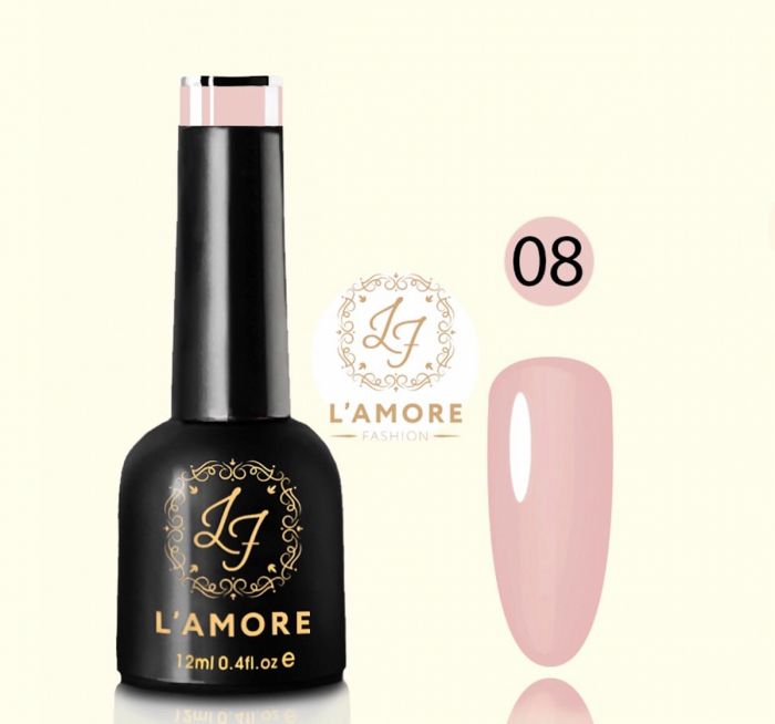 Gel nail polish Luxury L'AMORE FASHION 12ml tone 08